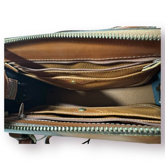Dooney & Bourke Vintage‎ Handbag/Crossbody Bag Navy/Tan All Weather Leather - Picture 5 of 6